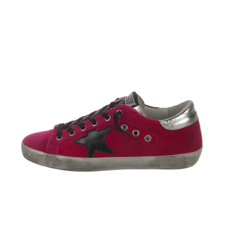 Golden Goose Fuchsia Sneakers with Black Star, size 36/US6
